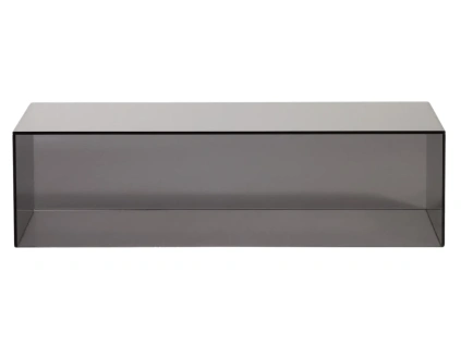 Tmavě šedý skleněný konferenční stolek Kave Home Orlia 110 x 50 cm