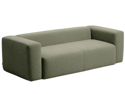 Zelená trojmístná pohovka Kave Home Blok 240 cm