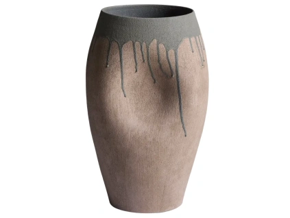 Hnědá keramická váza Kave Home Emiro 34 cm