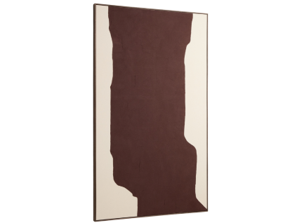 Hnědý abstraktní obraz Kave Home Irden 120 x 200 cm