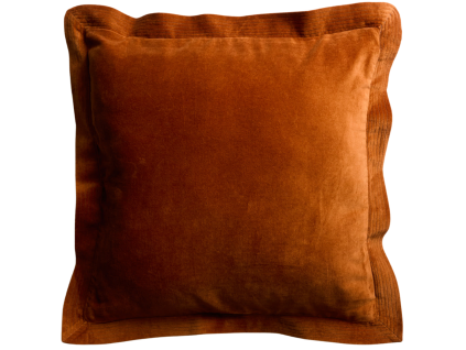 Oranžový sametový povlak na polštář Kave Home Ladira 45 x 45 cm