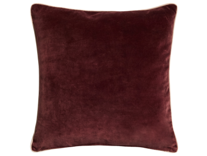 Červený sametový povlak na polštář Kave Home Ovelin 45 x 45 cm