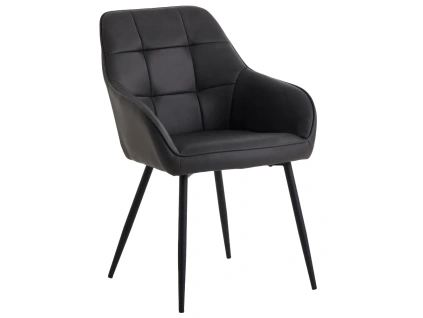 Tmavě šedá koženková jídelní židle Unique Furniture Nolan
