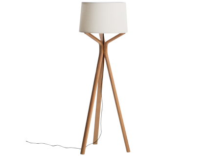 Dřevěná stojací lampa Kave Home Ubira 150 cm