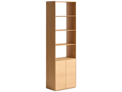 Dubová knihovna Kave Home Visala 209 x 60 cm