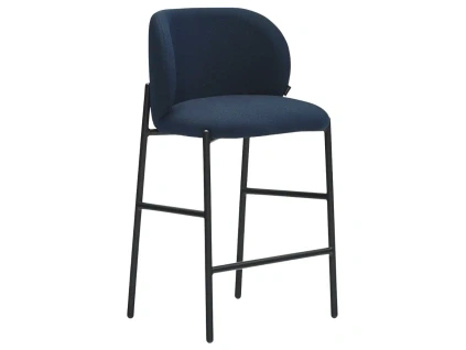 Modrá čalouněná barová židle Teulat Mogi 63 cm
