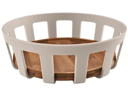 Béžový bambusový košík na pečivo Nordic Kitchen 22 cm
