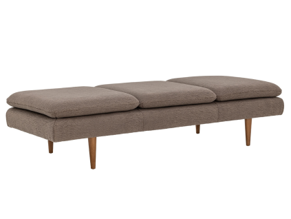 Hnědá čalouněná lenoška Pione 198 cm