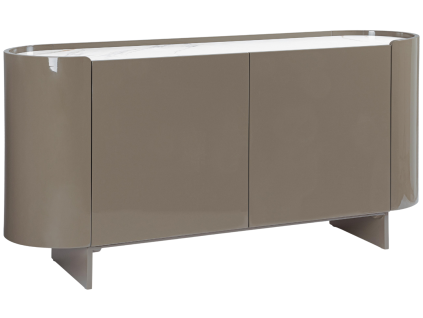 Hnědošedá komoda Bizzotto Otilia 160 x 45 cm s keramickou deskou