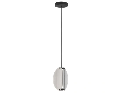 Kouřově šedé závěsné LED světlo Nova Luce Noir 20 cm