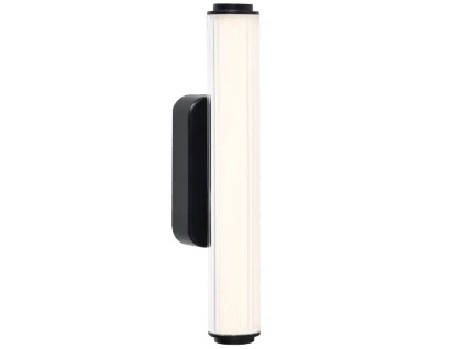 Černé kovové nástěnné LED světlo Virelle 32 cm