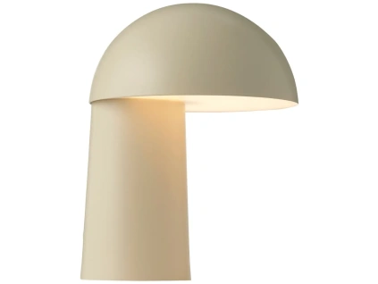 Béžová kovová nabíjecí stolní LED lampa Faye