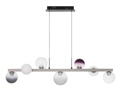 Barevné skleněné závěsné LED světlo Nova Luce Silenzio 115 cm