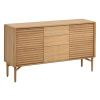 Dubová komoda Kave Home Lenon 155 x 45 cm