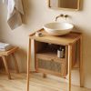 Bílé kulaté terrazzo umyvadlo na desku Kave Home Delina 40 cm -fv-interier-25