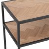 Dřevěný konzolový stolek J-line Zigtem 100 x 35 cm s černou konstrukcí -fv-interier-25