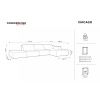 Světle šedá čalouněná rohová pohovka Cosmopolitan Design Chicago 341 cm, pravá