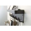 Černý kovový nástěnný věšák na klíče Yamazaki Smart 6 x 24,5 cm s policí -fv-interier-25