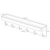 Černý kovový nástěnný věšák na klíče Yamazaki Smart 6 x 24,5 cm s policí