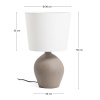 Šedo-bílá stolní lampa Kave Home Viona 50 cm
