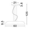 Hnědé kovové závěsné LED světlo Nova Luce Felicia 60 cm