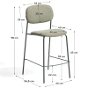 Zelená barová židle Kave Home Meli 65 cm ii