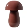 Červená kovová stolní lampa Lumor
