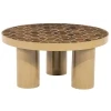 Hnědý keramický konferenční stolek Patterna 71 cm