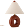 Červená kameninová stolní lampa Panja