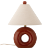 Červená kameninová stolní lampa Panja