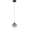 Kouřově šedé skleněné závěsné LED světlo Nova Luce Orenda 16 cm